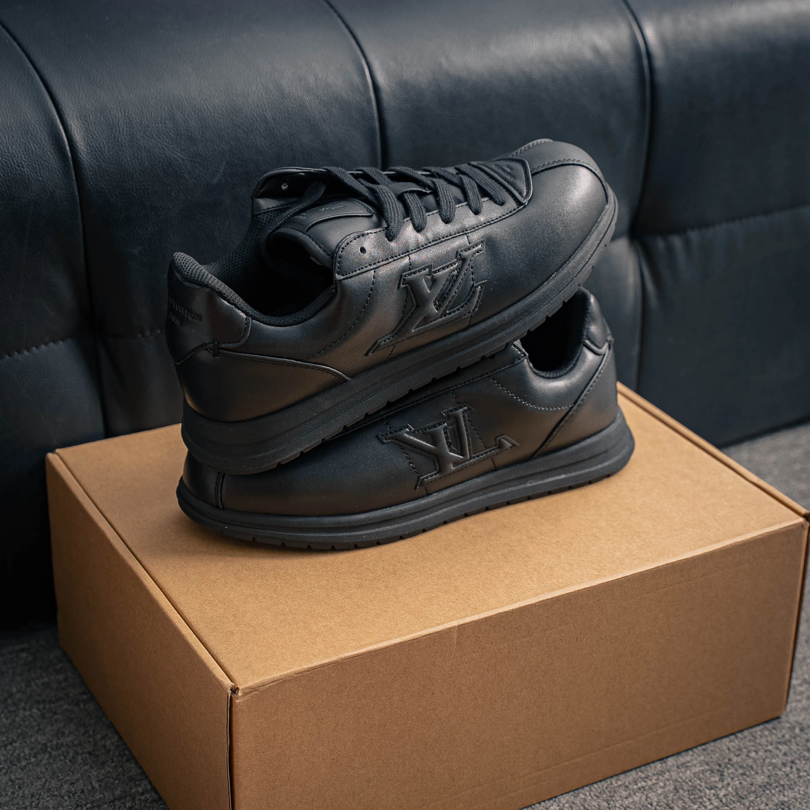 # LOUIS VUITTON x Nigo lv Buttersoft Cowhide Leather FW 25 Lace-Up Low-Top Shoes Same Style